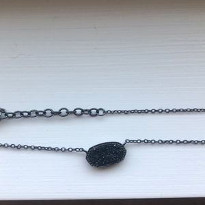 black drusy kendra scott necklace
